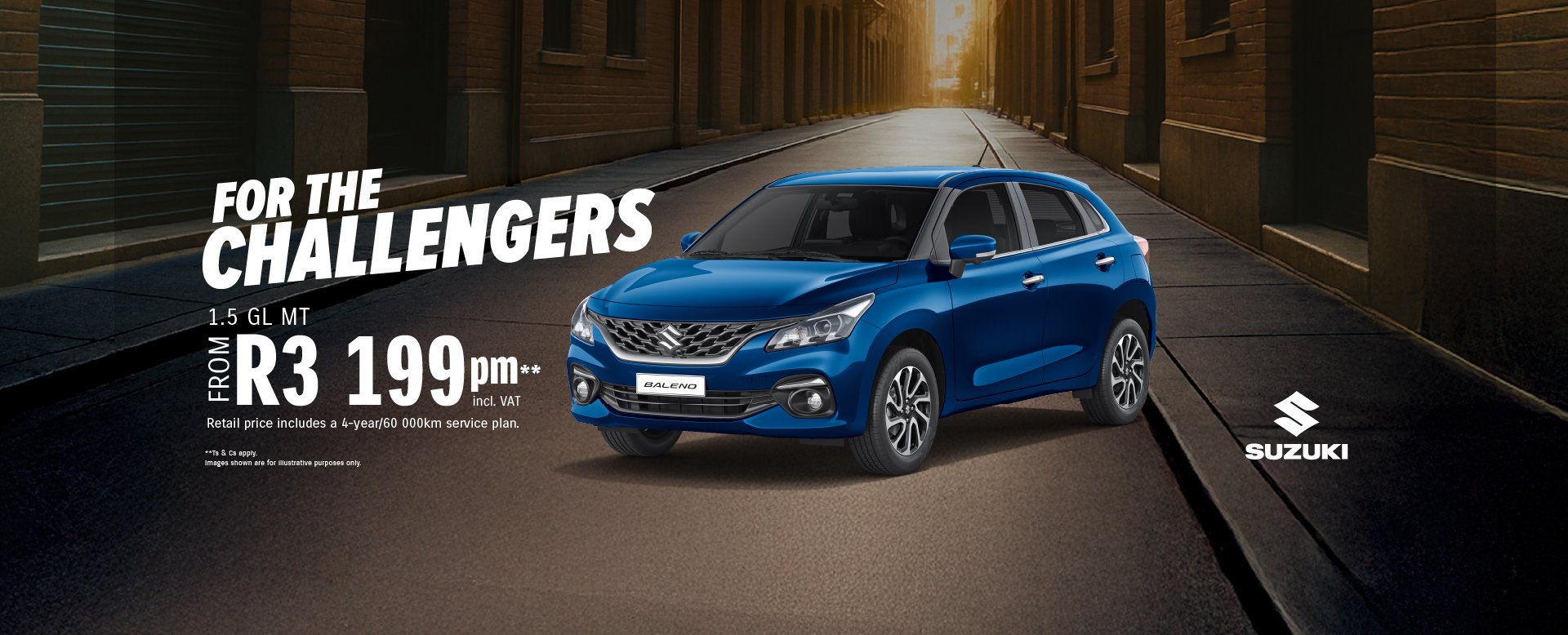 Blue Suzuki Baleno The Challengers