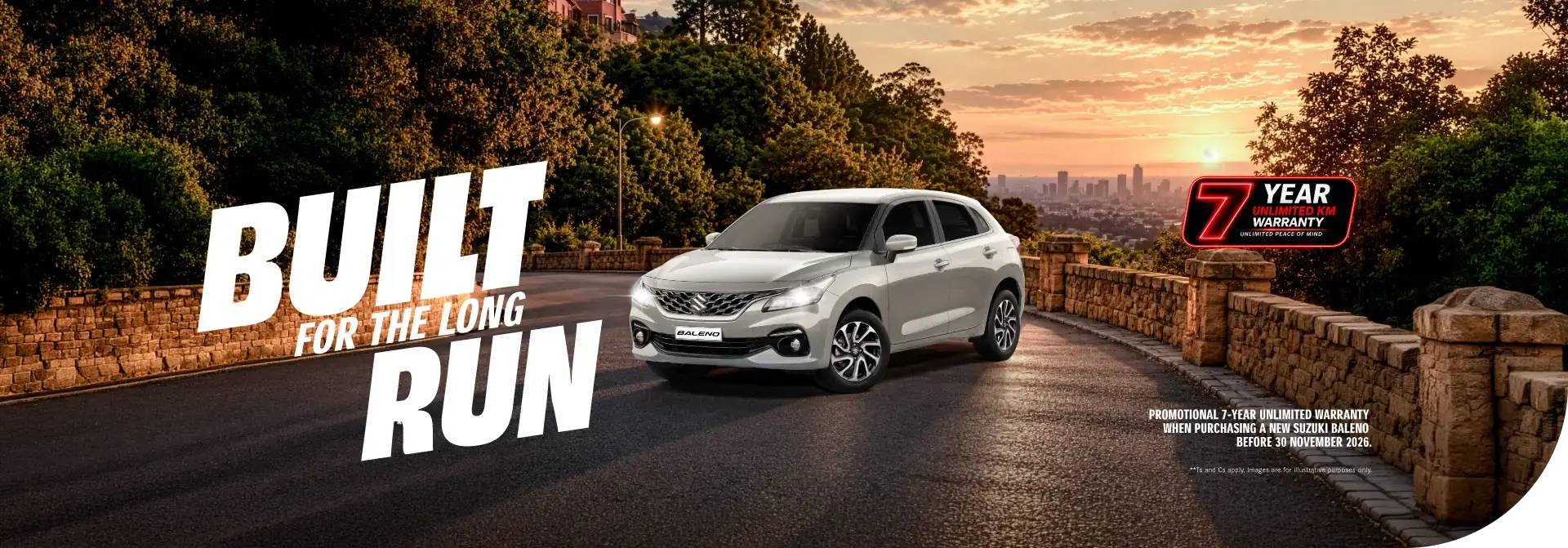 Baleno Built For The Run priced at R3 499pm 